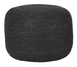 LABEL51 Poef Jute Zwart