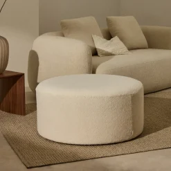 New Kave Home Poef Kaeli Bouclé, 90cm