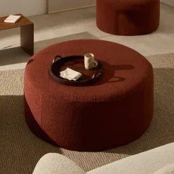 New Kave Home Poef Kaeli Bouclé, 90cm