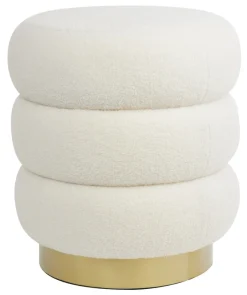 New Light & Living Poef Kimi Teddy Wit