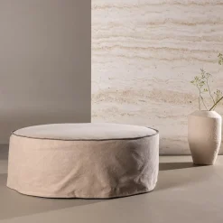 Online Nohr Poef Lehi Linnen, 100cm