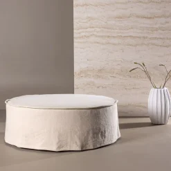 Online Nohr Poef Lehi Linnen, 100cm