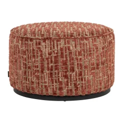 Outlet Richmond Interiors Poef Lexie Geweven stof, 70cm