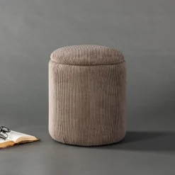 Discount Nohr Poef Maigan Rib Bruin