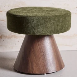 Outlet Nohr Poef Mikeisha 48cm, kleur /Mokka Groen