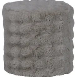Outlet WOOOD Poef Olven Fluffy stof, kleur Naturel