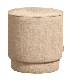 New vtwonen Poef Pearl Chenille, 40cm, kleur Naturel
