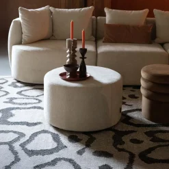 Dutchbone Poef Rocca Geweven stof