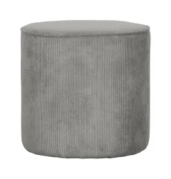 Online WOOOD Poef Sara Hoog, Rib Vergrijsd groen