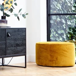 Discount WOOOD Poef Sara Laag, Velvet