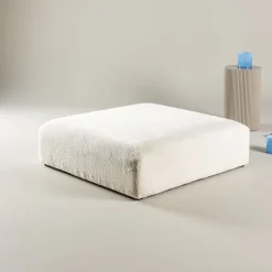 Clearance Nohr Poef Taneka Faux fur, kleur Beige