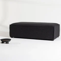 Outlet Nohr Poef Yulonda Bouclé, kleur Zwart