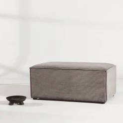 Online Nohr Poef Yulonda Rib, kleur Bruin