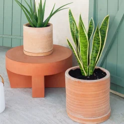 New Kave Home Pot Karlina set van 2 stuks Roestbruin