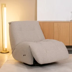 LABEL51 Relaxfauteuil Relax & Recharge Bouclé, elektrisch verstelbaar met accu