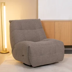 LABEL51 Relaxfauteuil Relax & Recharge Bouclé, elektrisch verstelbaar met accu