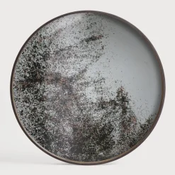 Online Ethnicraft Rond Dienblad Aged kleur Clear