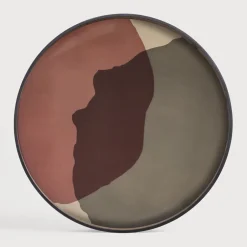 Sale Ethnicraft Rond Dienblad Combined Dots 92cm