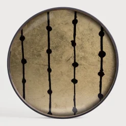 Best Ethnicraft Rond Dienblad Gilded Layers 48cm