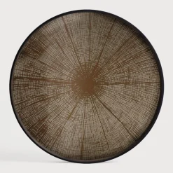 Best Ethnicraft Rond Dienblad Slice 61cm, kleur Brons