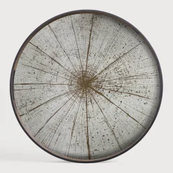 Hot Ethnicraft Rond Dienblad Slice 48cm, kleur Aged Light