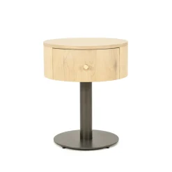 Outlet Eleonora Rond Nachtkastje Skye Eikenhout