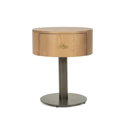 Outlet Eleonora Rond Nachtkastje Skye Eikenhout