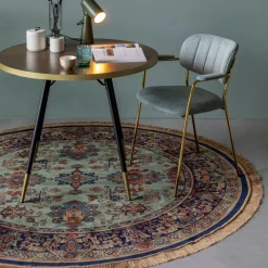 Clearance ZILT Rond Vloerkleed Boog kleur Groen