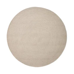 Kave Home Rond Vloerkleed Despas 150cm, kleur Ecru