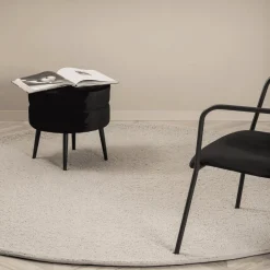 Best Nohr Rond Vloerkleed Lorenda 200cm Grijs