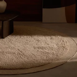 New Kave Home Rond Vloerkleed Marely Wol, 200cm