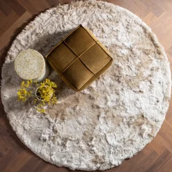 Online WOOOD Rond Vloerkleed Praline Ø200cm Nougat