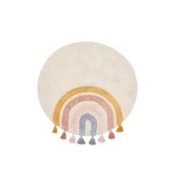 Kave Home Rond Vloerkleed Tadea Regenboog, 100cm Meerkleurig