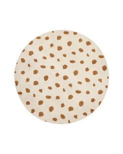 New Kave Home Rond Vloerkleed Tandani Leopard, 100cm Meerkleurig