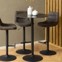 Best Bendt Ronde Bartafel / Statafel Tempest Keramiek 80cm, Kleur Zwart