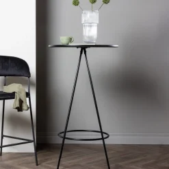 Nohr Ronde Bartafel Wykisha MDF, 60cm Zwart