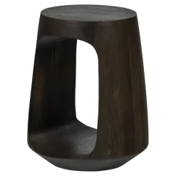 Best WOOOD Ronde Bijzettafel Bayo mangohout, 33cm Walnoot