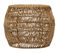 Clearance MUST Living Ronde Bijzettafel Cala Gracio Abaca, 44cm Naturel