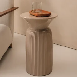 Discount Rivièra Maison Ronde Bijzettafel Cascais Keramiek