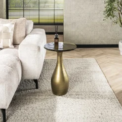 Hot LifestyleFurn Ronde Bijzettafel Cassidi Glas, 40cm