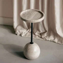 Online Zuiver Ronde Bijzettafel Cocktail Marmer, 25cm