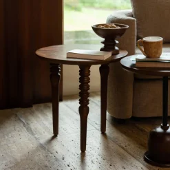 Outlet Dutchbone Ronde Bijzettafel Cove Mangohout, 50cm