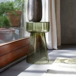 Online Light & Living Ronde Bijzettafel Dakwa kleur Grijs/Groen