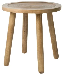Clearance Zuiver Ronde Bijzettafel Dendron Mangohout