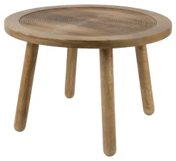 Clearance Zuiver Ronde Bijzettafel Dendron Mangohout