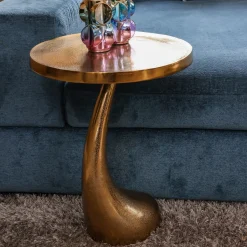 Best Richmond Interiors Ronde Bijzettafel Dolphin 45cm Goud