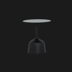 Discount Tower Living Ronde Bijzettafel Elba Glas, 40cm Zwart