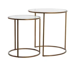 Sale Light & Living Ronde Bijzettafel Ferati Glas, Set van 2 stuks