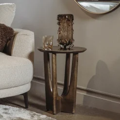 Discount Tower Living Ronde Bijzettafel Fermo Mangohout, 40cm