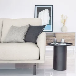 New Kave Home Ronde Bijzettafel Fleksa 45cm, kleur Zwart